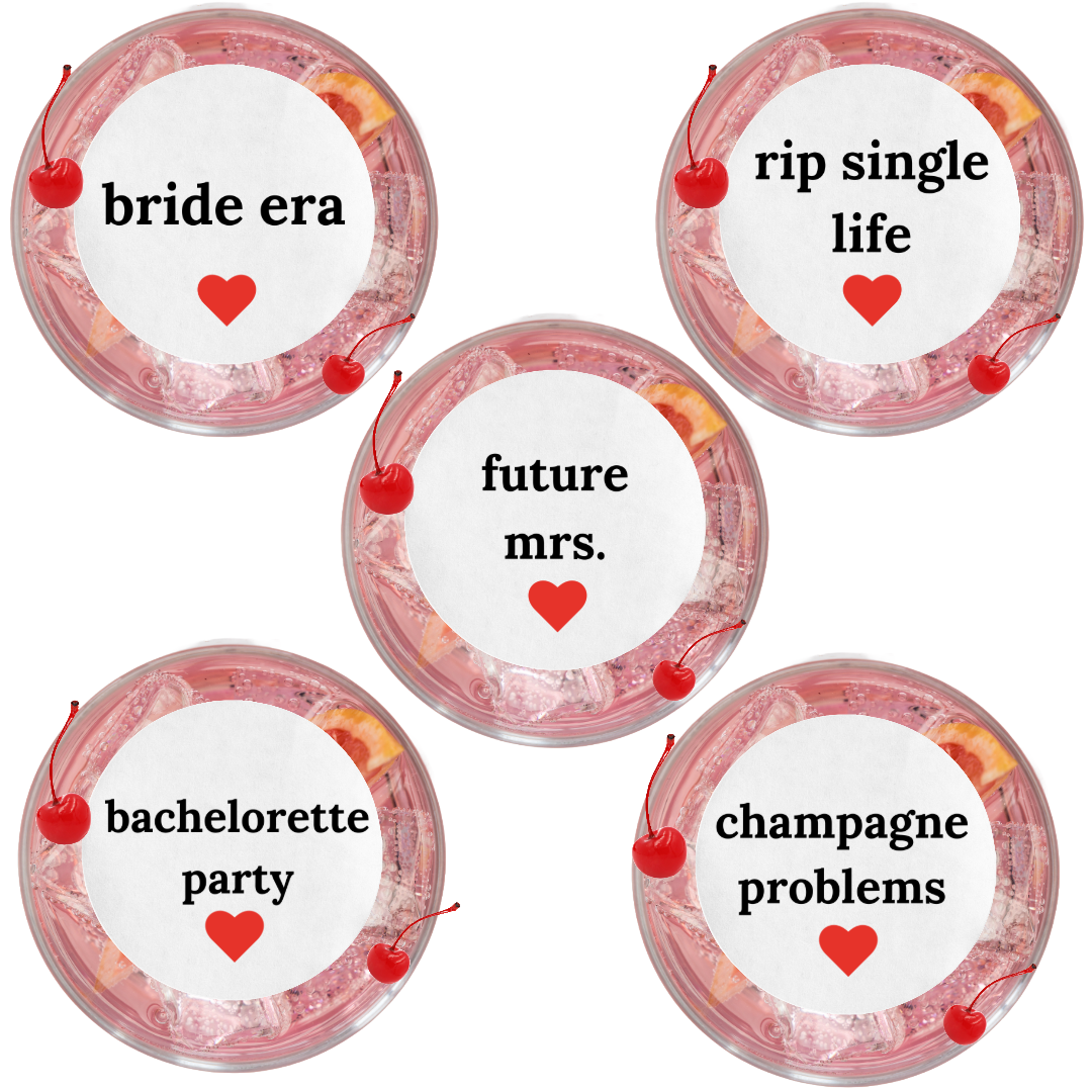 Bride Era-  Edible Drink Topper