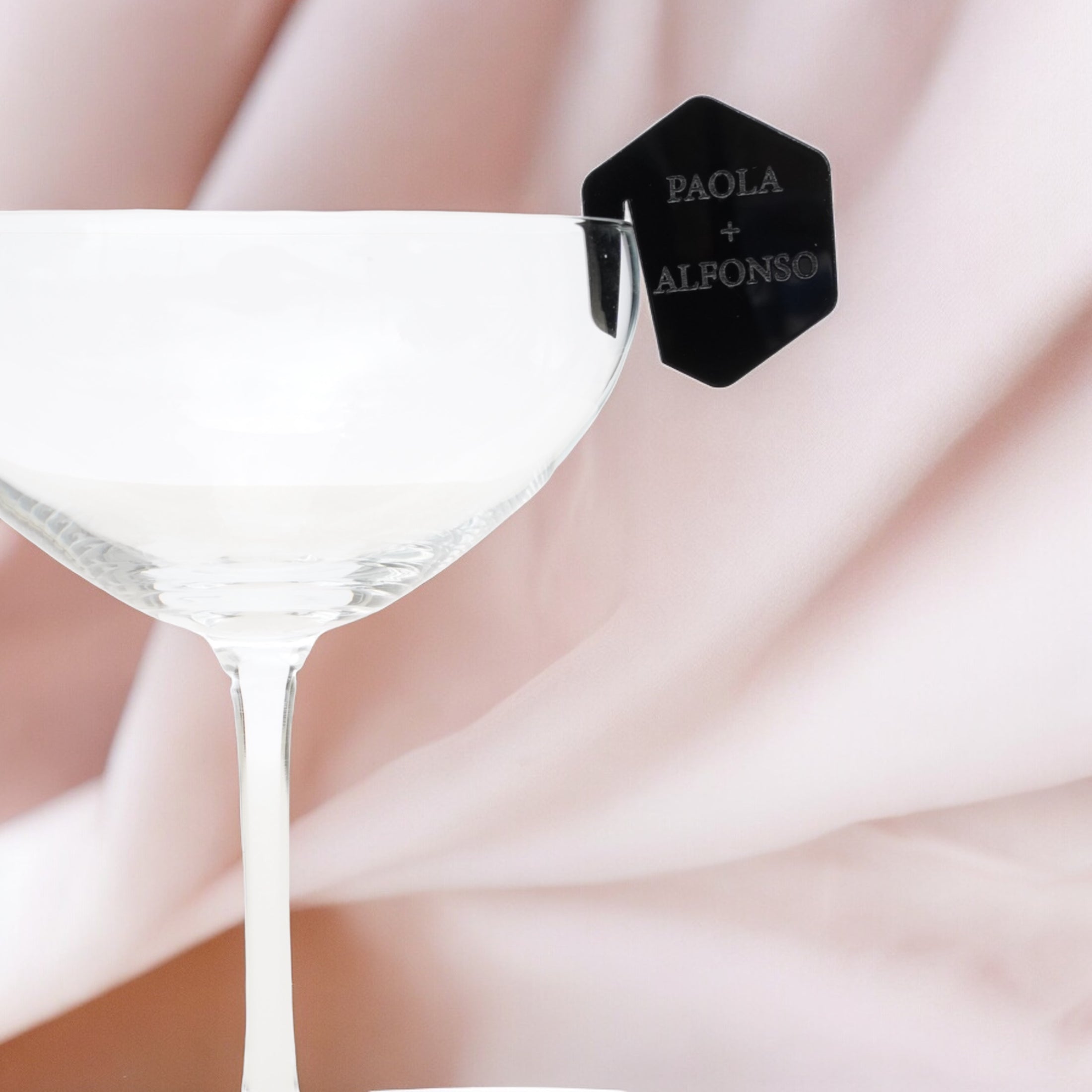 Wedding Drink Tag - Initials, Custom Engraved