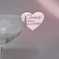 Cargar la imagen en la vista de la galería, Wedding Drink Tag - Heart, Custom Engraved
