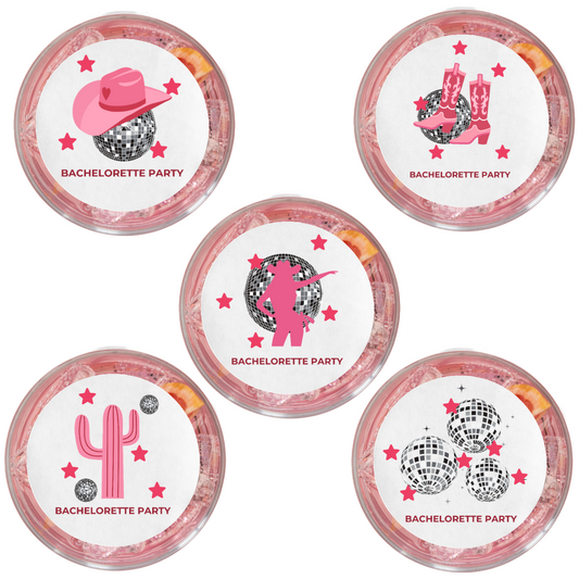 Bachelorette Disco Cowgirl Era-  Edible Drink Topper