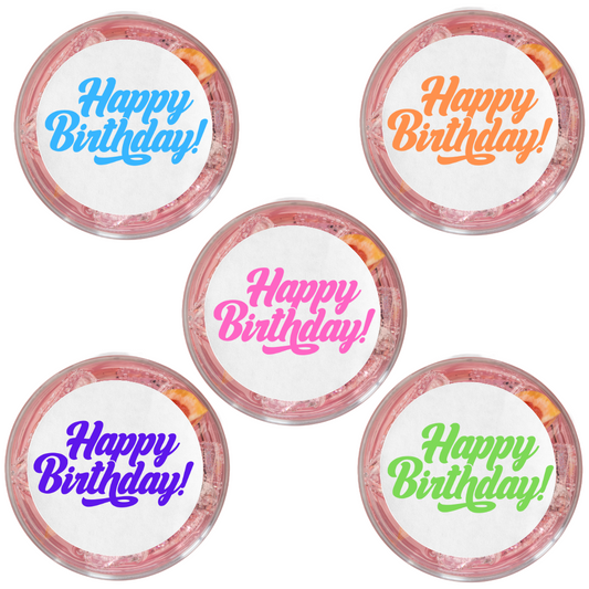 Birthday Party-  Edible Drink Topper